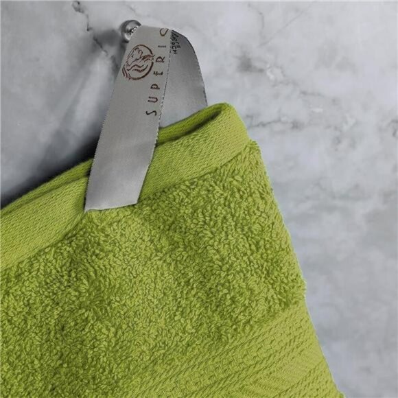 6 Piece Green Cotton Towel Set Soft Absorbent Bath Hand Face Towels 700 GSM - Picture 3 of 7